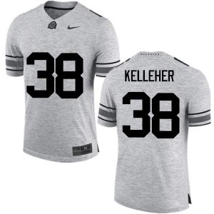 Men's Ohio State Buckeyes #38 Logan Kelleher Gray Nike NCAA College Football Jersey Version UHD6744VQ